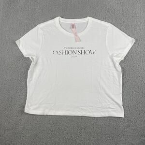 Victoria's Secret Women's X-Large White 100% Cotton Fashion Show '24 SS T-Shirt